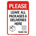 Hy-Ko Leave All Packages Here Sign 12" x 18" A11530